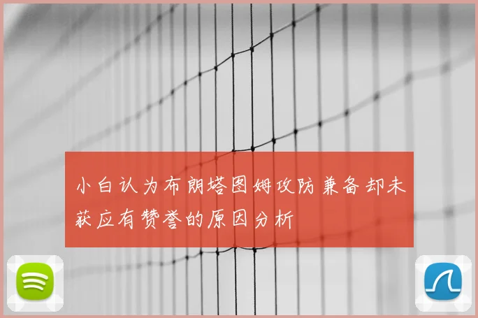 小白认为布朗塔图姆攻防兼备却未获应有赞誉的原因分析